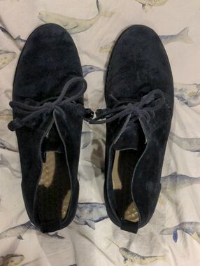 Hush Puppies Black Suede Chukka Boots With Tassel Shoelace Size 12 Women's